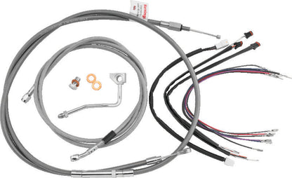 Burly Brand Gorilla Bar Control Kit 16in - Stainless Steel B30-1168