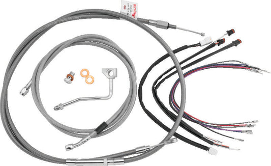 Burly Brand Gorilla Bar Control Kit 16in - Stainless Steel B30-1168
