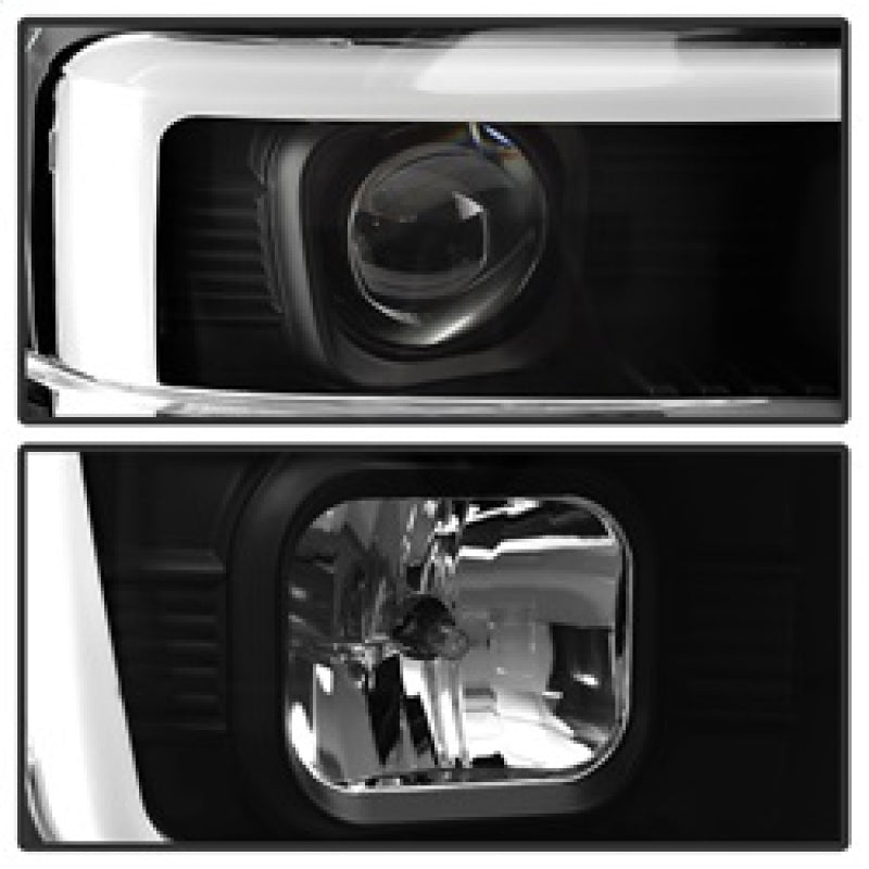 Spyder 08-10 Ford F-250 Projector Headlights V2 - Light Bar DRL LED