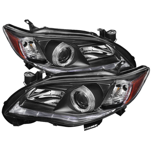Spyder Toyota Corolla 11-13 Projector Headlights Halogen Model Only - DRL LED Blk PRO-YD-TC11-DRL-BK 5074263