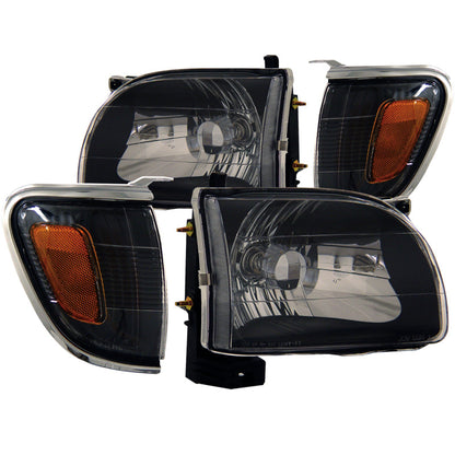 Anzo 2001-2004 Toyota Tacoma Crystal Headlights Black