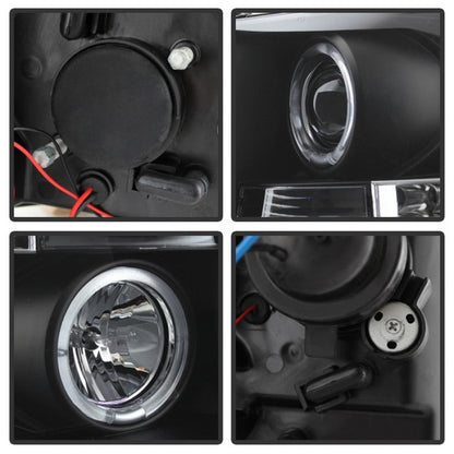 Spyder Chevy Silverado 1500 07-13 Projector Headlights LED Halo LED Blk Pro-Yd-CS07-Hl-Bk