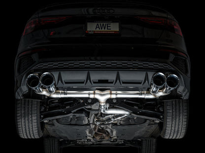 AWE Tuning AWE 22-24 Audi 8Y S3 Track Edition Exhaust  - Chrome Silver Tips 3020-42897
