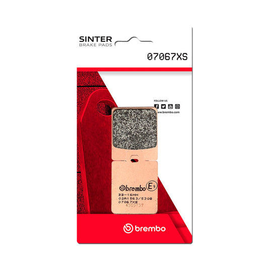 Brembo OE 08-17 Gilera RC Fuoco ie 500cc/06-10 Piaggio Vespa LX 60 250cc Sinter Brake Pad - Front 07067XS