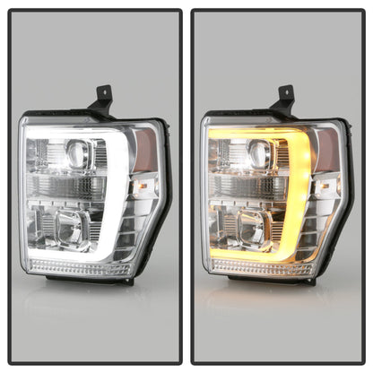 Spyder Ford F-250/350/450 08-10 V2 High-Power LED Headlights-Switch Back-Chrome