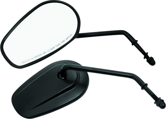 Bikers Choice Tapered Long Stem Mirrors Blk 482007