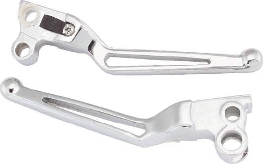 Bikers Choice 82-95 Big Twin & XL Chrome Custom Slotted Lever Set 491253