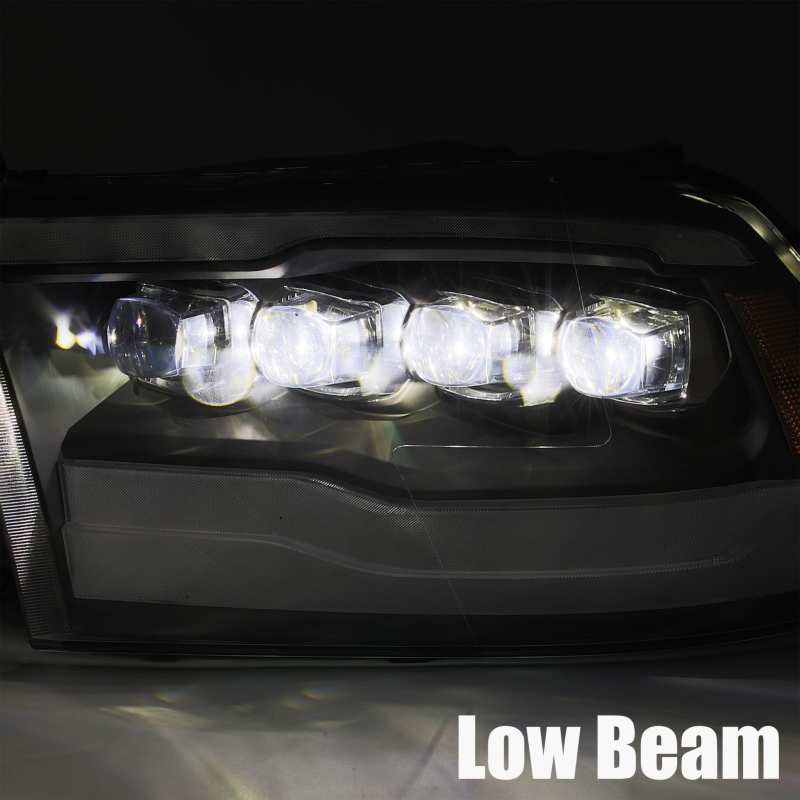 AlphaRex 09-18 Dodge Ram 1500HD NOVA LED Projector Headlights Plank Style Design Gloss