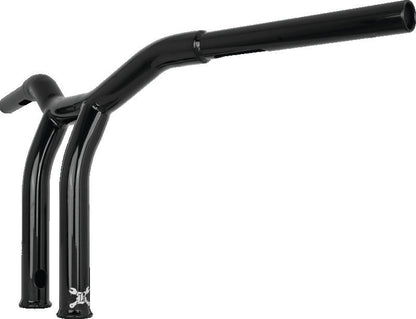 Burly Brand Dominator Raked Bar 10in - Gloss Black B12-6051B
