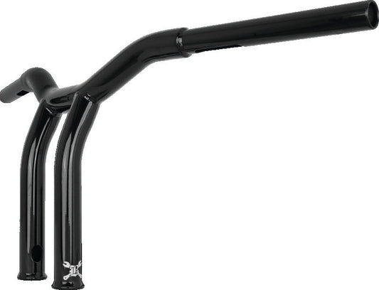 Burly Brand Dominator Raked Bar 10in - Gloss Black B12-6051B