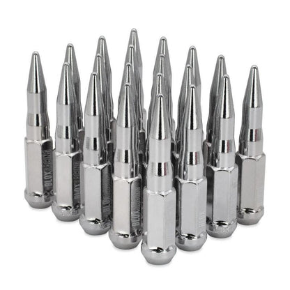 BLOX Racing Original Spike Forged Lug Nut 14x1.5mm - Chrome 20 Piece BXAC-00166-20