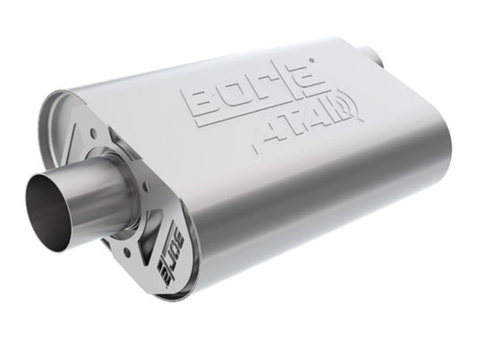 Borla CrateMuffler Big Block Mopar 383/413/426/440 2.5in Offset/Center 14inx4.35inx9in Oval Muffler 400941