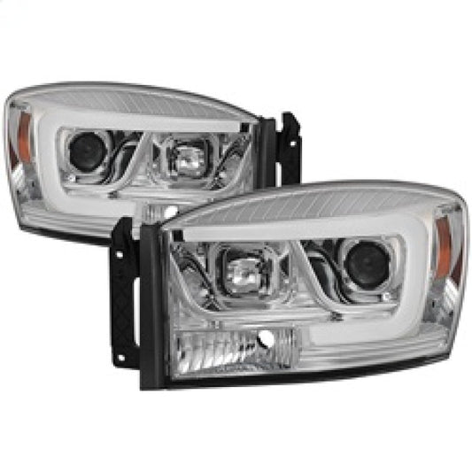 Spyder Dodge Ram 1500 06-08 V2 Projector Headlights - Light Bar DRL - Chrome (PRO-YD-DR06V2-LB-C) 5085290