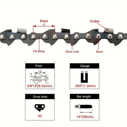 Chainsaw Chain for Ryobi 14" 3/8 .050 52DL 91VXL052G Bar.050 RY3714