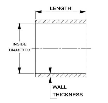 HPS 2-7/8" ID, 3" Length, Silicone Straight Coupler Hose, High Temp 4-ply Reinforced