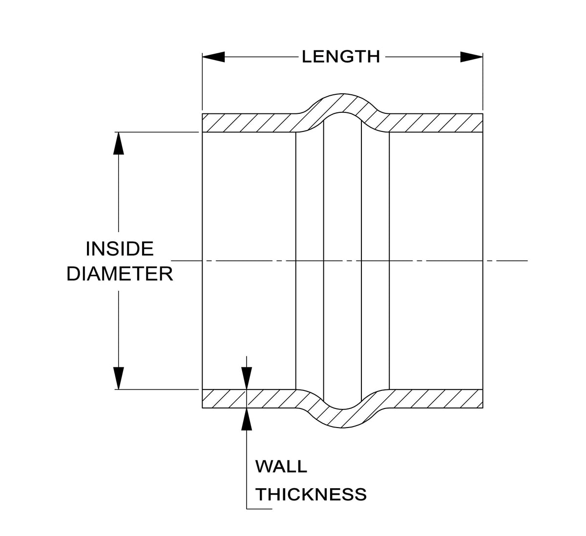 HPS Performance Products HPS 6-1/2" ID, 6" Length, Silicone Straight Hump Coupler Hose