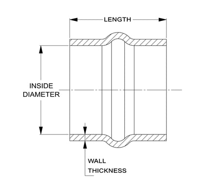 HPS Performance Products HPS 6-1/2" ID, 6" Length, Silicone Straight Hump Coupler Hose