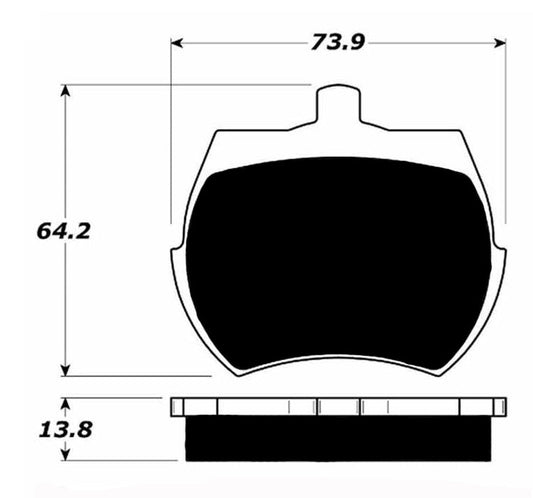 Porterfield Brake Pads for 1964 MG Midget w/Front Discs