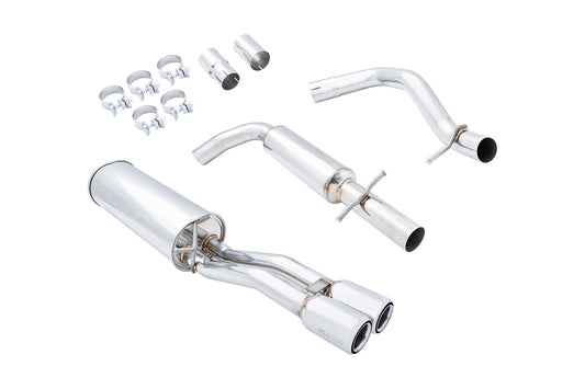 Megan Racing Cat-Back Exhaust System Dual Tip for 2003-2005 Volkswagen Jetta - 2.5" Tubing, 2.38" ID, Dual 3" Tips MR-CBS-VWJ03
