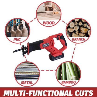 PowerSmart Cordless Reciprocating Saw with 20V 2.0Ah Battery and Charger for