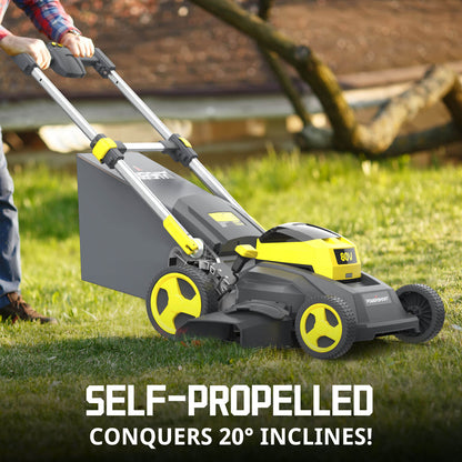 PowerSmart 80V 26" Brushless Cordless Self-Propelled Lawn Mower w/ Battery &