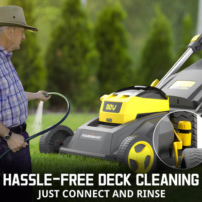 PowerSmart 80V 26" Brushless Cordless Self-Propelled Lawn Mower w/ Battery &