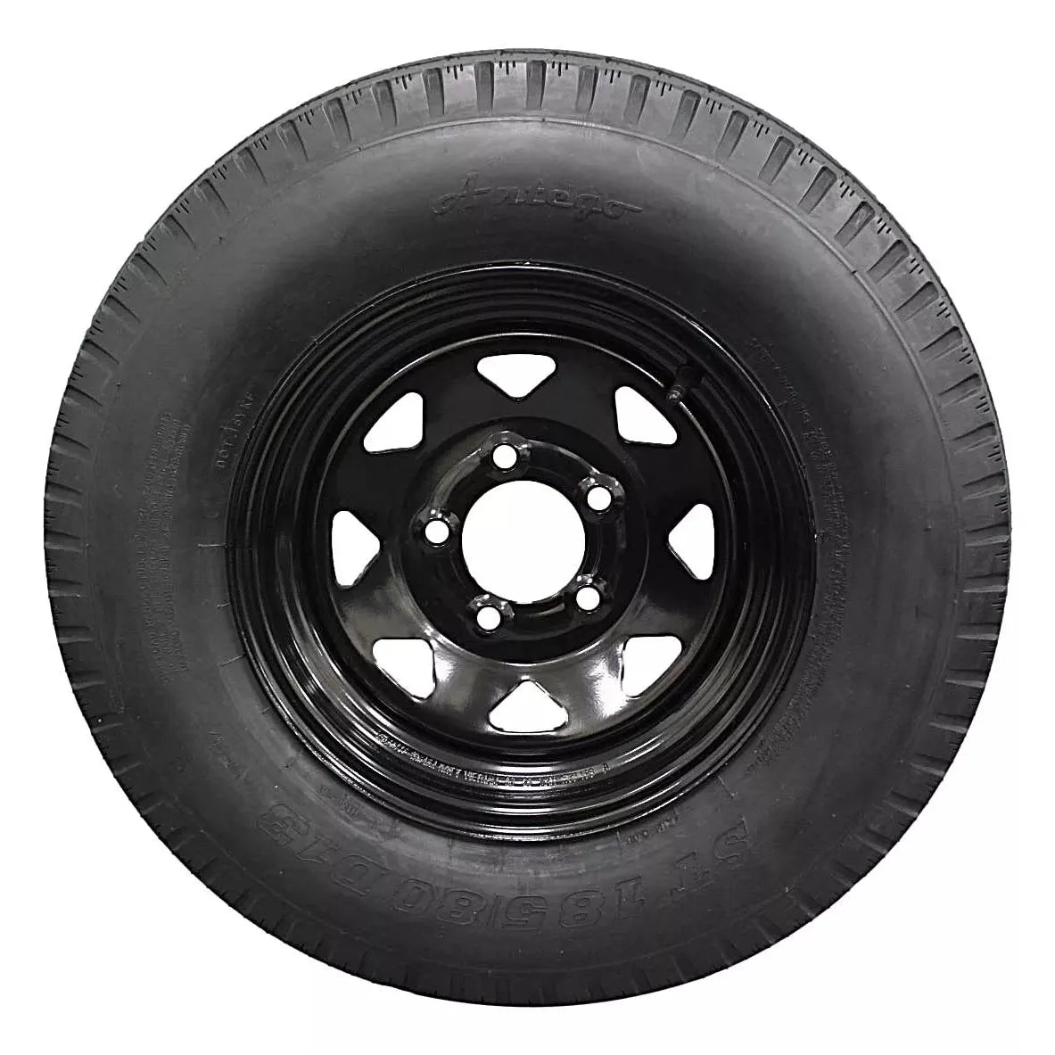 (Set of 4) Antego Tire and Wheel 185/80D13 Highway Terrain Trailer Tire & Wheel –