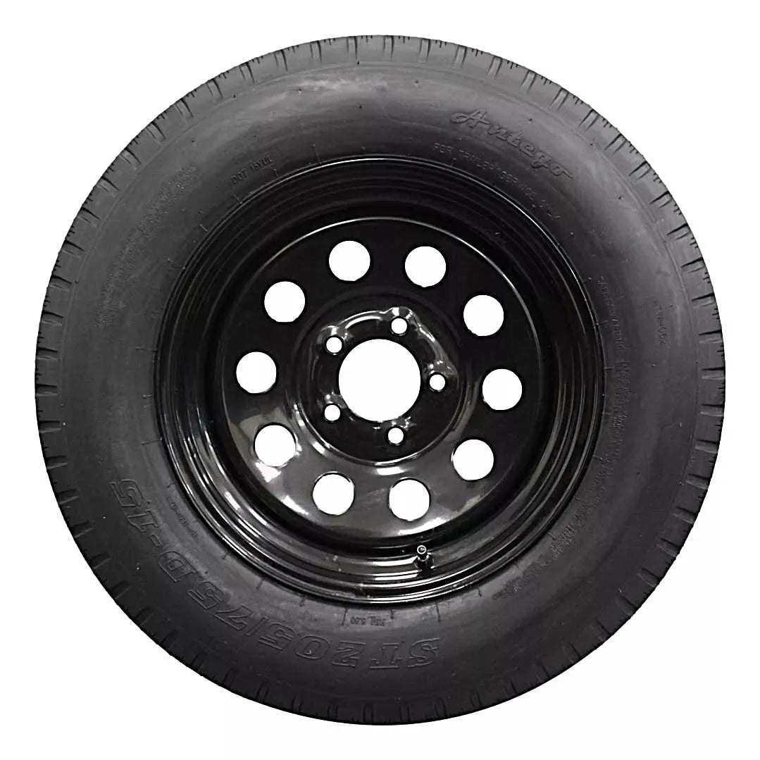 (Set of 4) Antego Tire and Wheel 205/75D15 Highway Terrain Trailer Tire & Wheel –