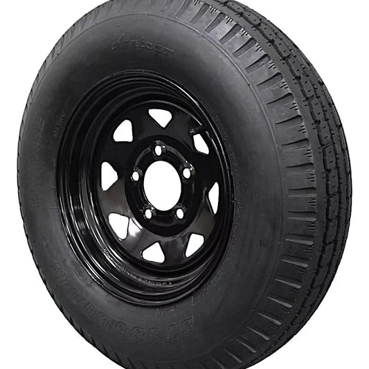 (Set of 4) Antego Tire and Wheel 185/80D13 Highway Terrain Trailer Tire & Wheel –