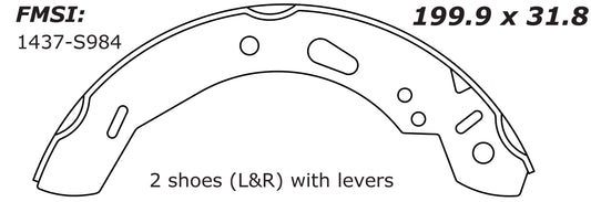 Porterfield Brake Shoes for 2019 FORD FIESTA- Rear Drum