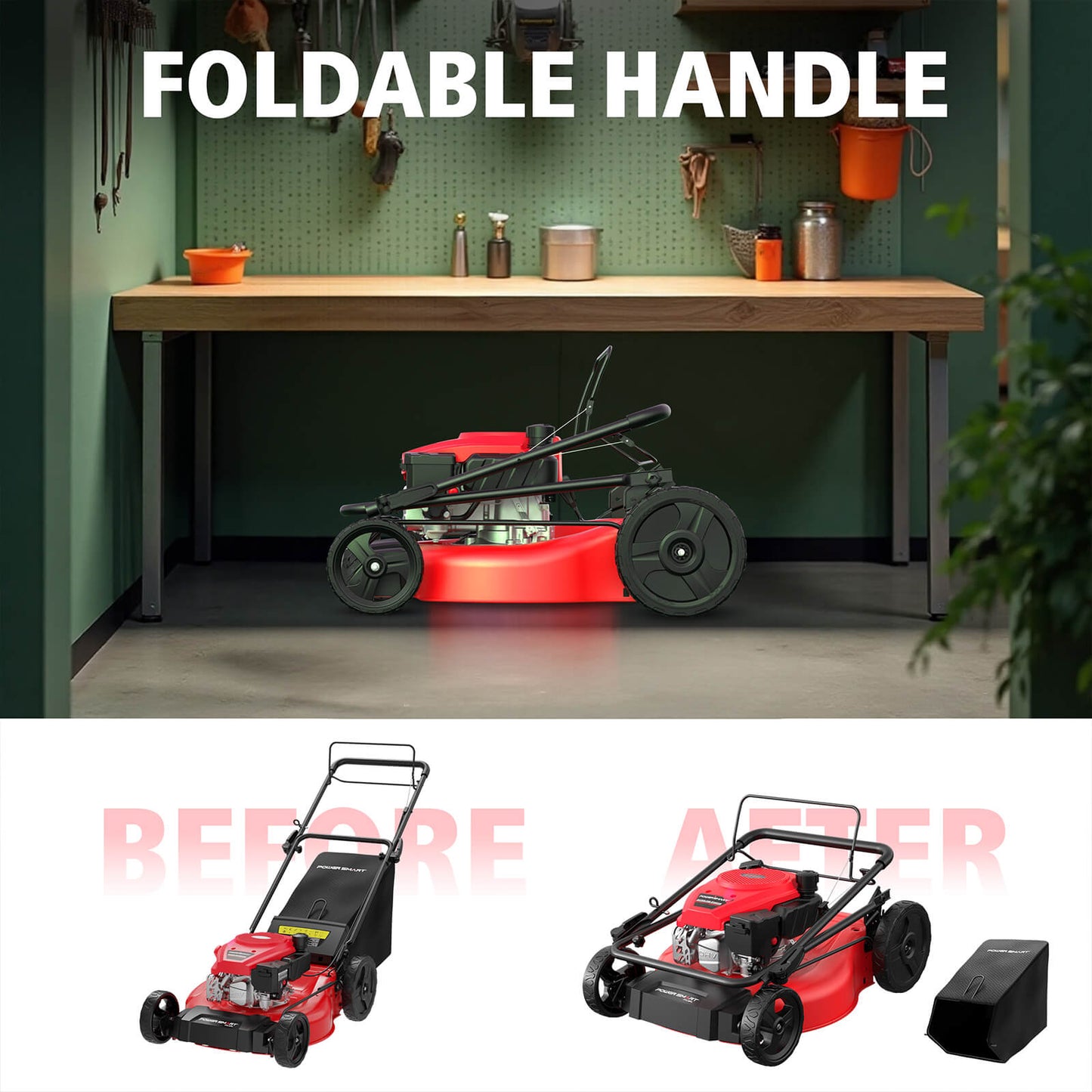 PowerSmart 21 " 170cc Gas Self-Propelled Lawn Mower V8721S